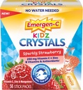 Emergen-C Kidz Crystals, On-the-Go Emergen-C Immune Support Supplement with Vitamin C, B 비타민, 아연 및 망간, Sparkly Strawberry, Stocking Stuffer - 56 스틱 팩