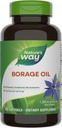 Nature's Way Borage Olice, Cold Pressed & Unrebookd, GLA Supplement, 300 mg GLA และ 440 mg Lonoleic access ต่อการให้บริการ 60 Softgels (packing May Vary)