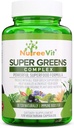 SuperGreens - Spirulina, Chlorella, Wheatgrass + More - Nutrient-Packed Green Blend (90 Capsules)