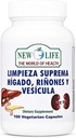 New Life Limpieza Suprema Hígado Riñones y Vesicula, Healthy Liver, Dandelion Root, Milk Thistle Extract, 100 capsule