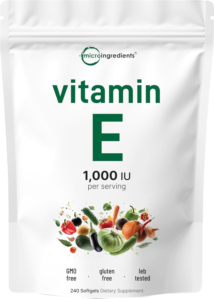 Mikro sestavine Vitamin E 1000IU, 240 Mehkužci 