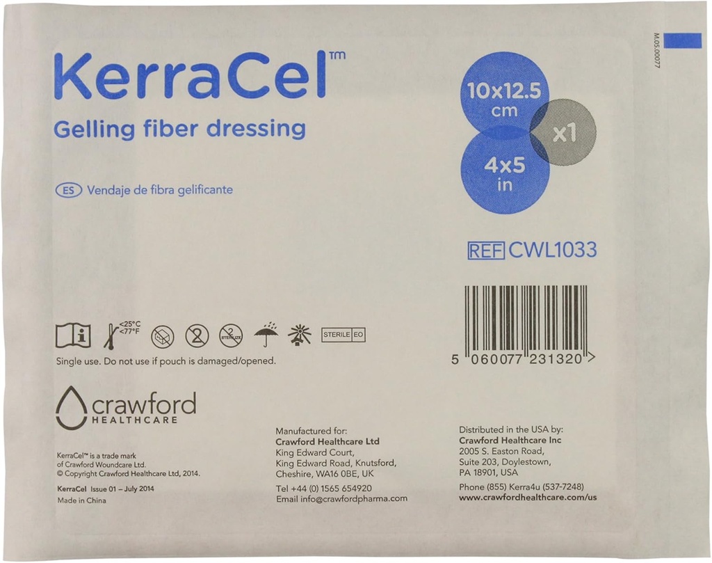 4 "x 5" Gelleing Fiber Wound Dresing (CWL1033) - Abbs i Issotes Wound Drinage i Bacteria, Micro-Contours cap a Wound Bed, Manté el nivell de Moisture (1 Cadascun)
