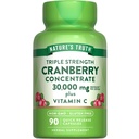 Nature's Truth Cranberry Concentrate Pills | Plus Vitamin C | Triple Strength Support Capsules | Non-GMO & Gluten Free Supplement