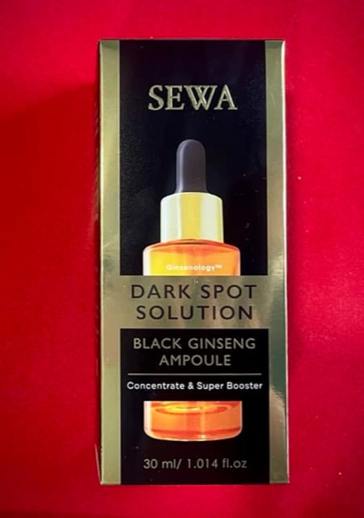 Sewa Dark Spot Solution Black Ginseng Ampoule Focus & Super Booster 30ml. Malasma müalicə, 1.01 Fl Oz (Pack of 1), 1 Paketi
