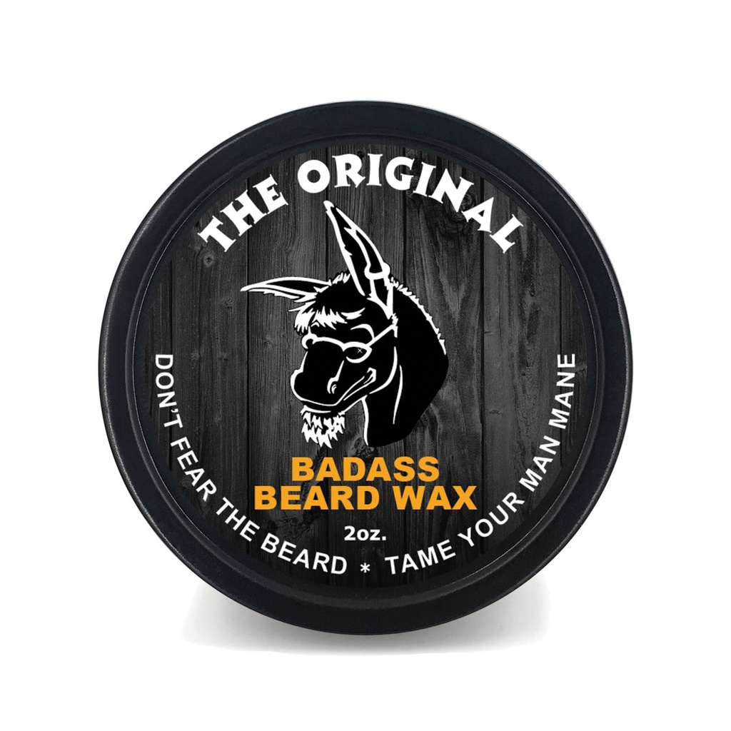 Badass Beard Care Beard Wax For Men - The Original, 2 oz - Softens Beard Hair, Leaves Your Beard Looking and Feeling More Dense