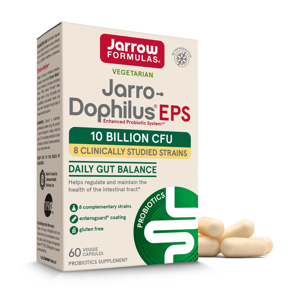 Jarrow Formulas Jarro Dophilus Probiotics 10 Billion CFU - Probiotic Supplement Capsules for Digestive Health & Gut Health for Women and Men, 60 Veggie Capsules, Up to 30 Days, Shelf Stable