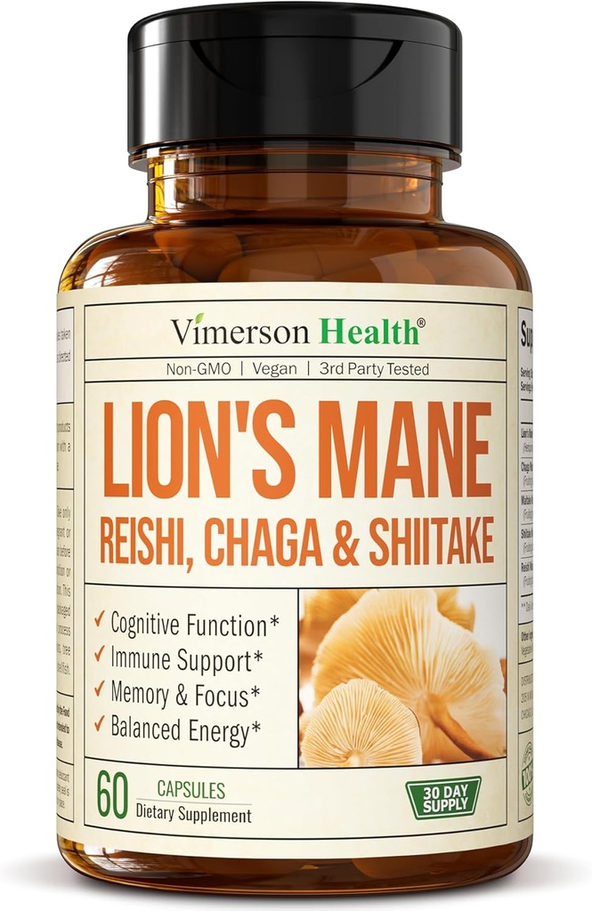 Lions Mane Supplement Capsules - Lions Mane Toz, Türkiyə Tail, Şiitake Mushrooms və daha çox. Mood & Immune Support üçün Focus & Energy Supplements. Qeydiyyatdan keçmək