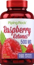 Piping Rock Raspberry Ketones 500mg | 160 cápsulas | Non-GMO & Gluten Suplemento gratuíto