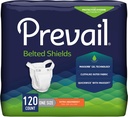 Prevail Incontence Unisex Belted Shields, Fustable Adult Belted Shield for Men & Women - Extra Absorbency - 120 броя (4 опаковки от 30)