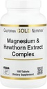 California Gold Nutrition Magnesium & Hawthorn Extract Complex Tauriini, Coleus forskohlii Extract ja Hops, 180 tablettia