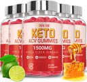 (5 Pack) Keto ACV Gummies Extreme of 1500MG, Gummies, Apple Cider Vinegar Формулиран заедно с Poregranate Beet Juice Powder и B12, Веган и Non ГМО, 300 Gumys