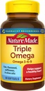 Nature faite Triple Omega 3-6-9, 60 Softgels, supplément Omega pour la santé cardiaque (paquet de 3)