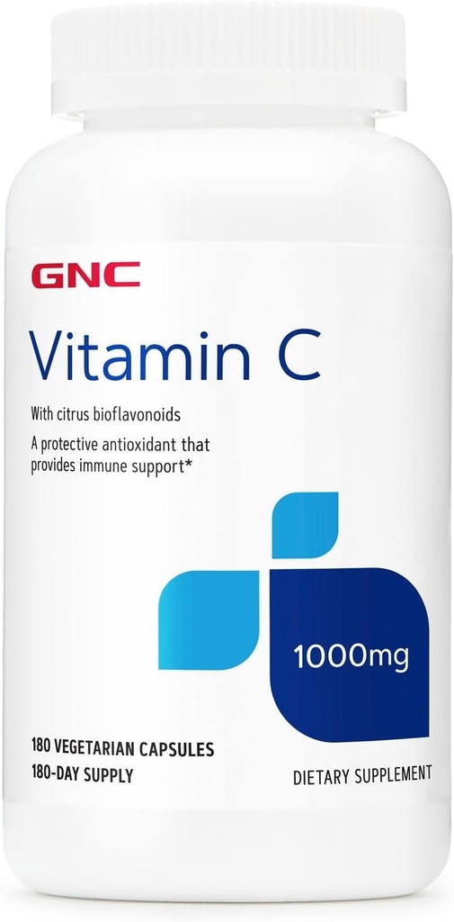 GNC Вітамін C 1000mg Supplement, Забезпечує імунітет, 180 Сервінги