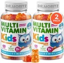 Dr. MORITZ Kids Multivitamin Gummies - s dětskými vitamíny A C D E B6 B12 Zinek a více - Kompletní denní podpora - Vegetariánská a non-GMO, 2 balení (120 Počet)