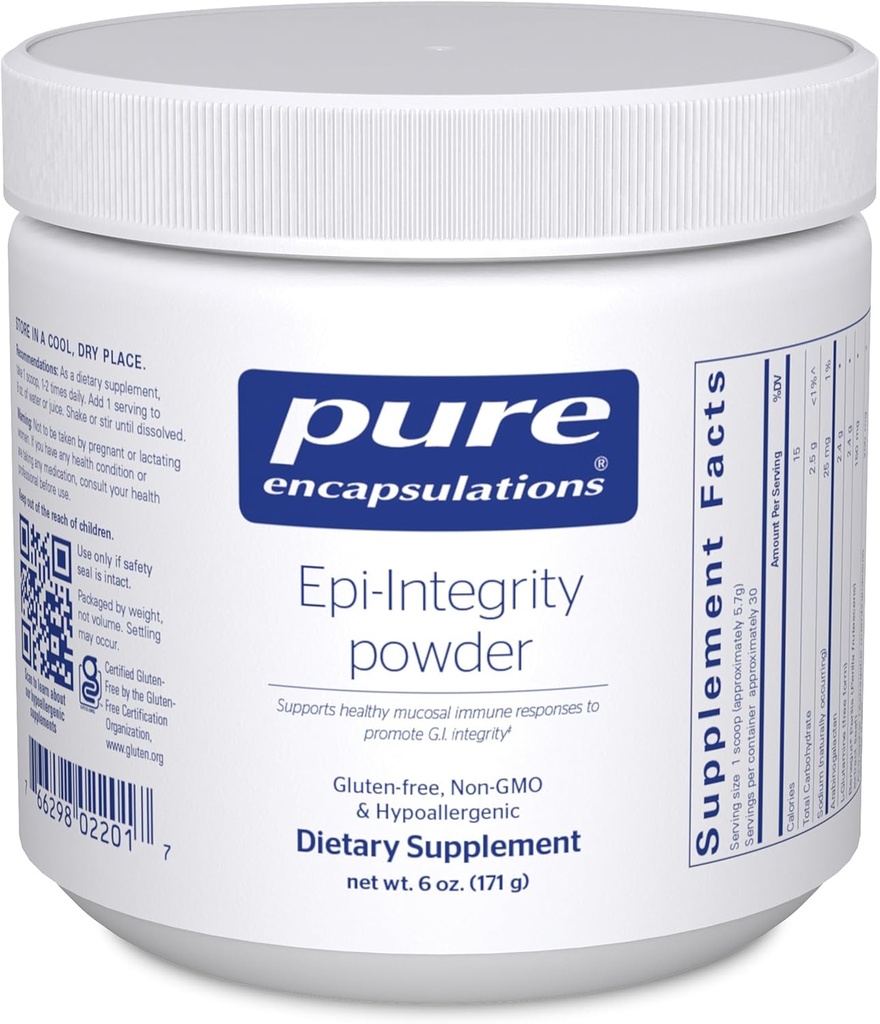 Pure Enkapsulations Epi- Integrity Powder 124; Podporuje zdravé mukosální imunitní odpovědi na podporu G.I. Integrity S124; 6 Ounces