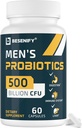 Probióticos para Hombres, 500 millones de millones de UF &amp; 12 Strains, Probiótico para Hombres con Turmérico, Arándano, Goji - Probióticos para Salud Digestiva, Inmune, Stomach, Bloating " Gut Health para Hombres, 60 cápsulas Pro Biotics