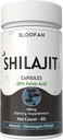 Shilajit Capsules 500mg | 20% Ekstrakt tozu | Qarışıq Asfalt Resurs Yüksək Yüksək Yüksək-Potency Focusd Özü / Qeyri-GMO, Gluten-Free | Premium Quality (60 Count)
