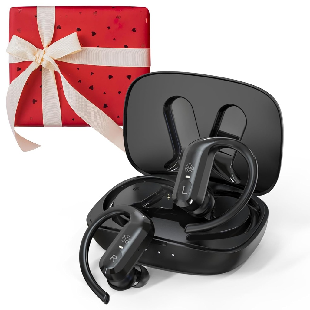 Obchargable BTE pendengaran Aids untuk Senior dan Dewasa, Model Standar Hitam untuk Losa Pendengaran Berat dengan Penangkapan Noise dan 5 Diamen Volume Adjustable, Versi Standar Hitam