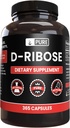 Pure Original Ingredients D-Ribose (365 Capsules) No Magnesium Or Rice Fillers, Always Pure, Lab Verified