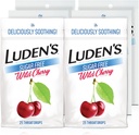 Luden's Sugar Free Wild Cherry Chroat Drops, Sore Chroat Relief, 25 Count (6 Pack)