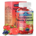 NAD Supplement Gummies Sugar-Free, NAD Nicotinamide Riboside Resveratrol 900mg w. Quercetin, Collagen Biotin & Vitamin, High Potency NAD Resveratrol Supplements for Anti Aging, Energy, Focus
