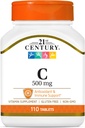 21st Century C 500 Mg Tablets, 110 Count (Pack of 3)