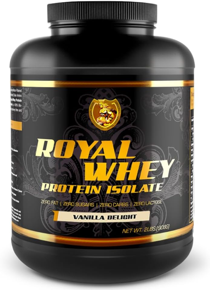 RSN Royal 100% Isolate Protein Powder • 124; 27g Protein • 124; 0 Sukker • 124; 1g Carbs • 124; 5 lbs • 124; 76 Servering • 124; Vanilla Delight