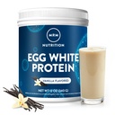 MRM Nutrition Egg White Protein - Sugar Free Vanilla Flavored Powder, 23g Fat-Free Protein with Digestive Enzymes, Free of Dairy, Gluten, and Soy, High Biological Value - 10 Servings