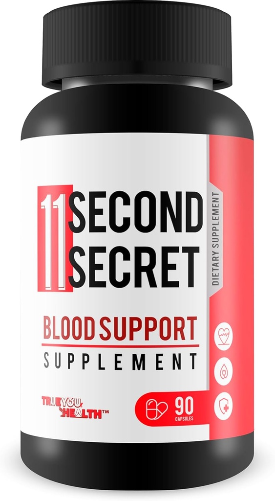 11 Second Secret Blood Support Supplement - Our Best Sugar Health Blood Health Formula - Advanced Blood Health Formula - Turmeric Berberine Cinnamon Gluco Support Supplement