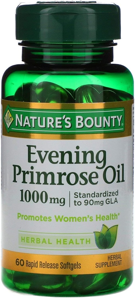 שמן ה-Bounty Evening Primrose 1000 מ"ג - 60 Rapid Release Softgels
