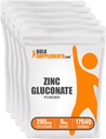 BulkSupplement.com Zync Gluconate machine - Zync 40mg, Zync Sync Supplement – Zync Supplements for Imumun Profile – Gluten free, 285mg per server, 5kg (11 abs) (Pack of 5).