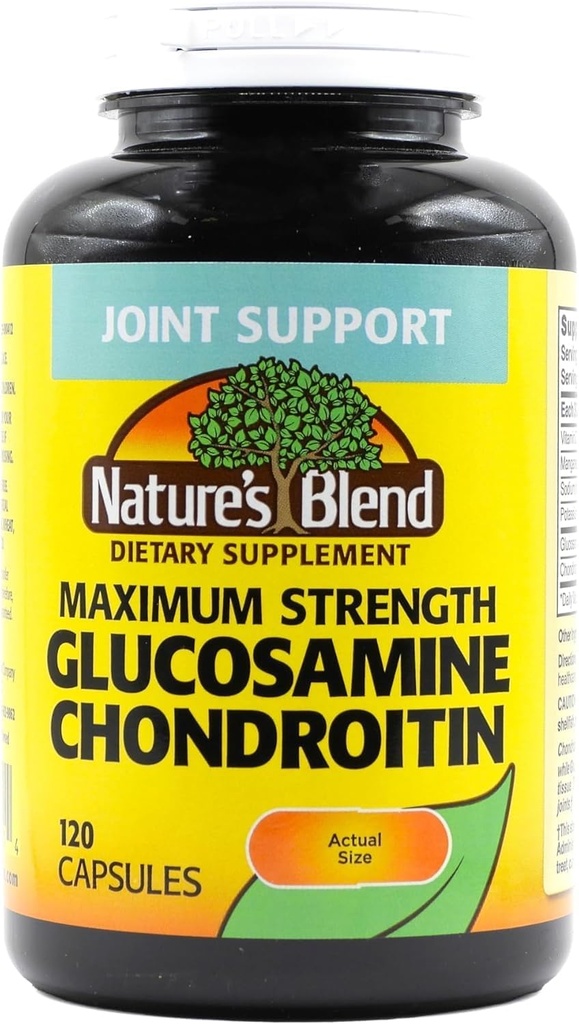 Glucosamin Chondroitin Maximale Stärke 120 Kapseln von Nature's Blend