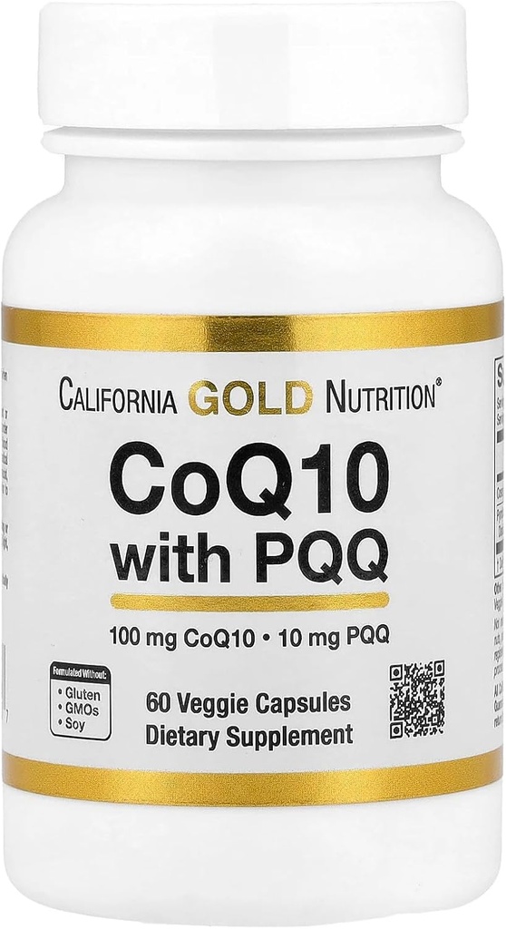 Lake Avenue Nutrition CoQ10 med PQQ, 100 mg, 60 Veggie Kapsler