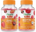 Nois viubles Zinc 25mg + Biotin nens, paquets de Gumptes - Gran Tasting, Vimina suplementari, Free GMO Free, Chewable Gumy