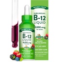 Nature's Truth B12 Sublingual Liquid Drops | 10,000 mcg | 2 oz | Fast Acting | Vegan, Non-GMO & Gluten Free