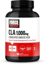 FORCE FACTOR CLA 补编,CLA 1000 mg, 配合Linoleic酸支持身体组成和Lean Muscle 弥撒, 制自莎花油, 无兴奋剂, 非GMO, 90 Softgels