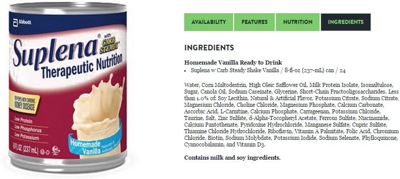 Carb Steady 영양 보충교재 (SUPLENA W/CARB STEADY, VAN, 8OZ는 할 수 있습니다) 24를 가진 Suplena 각/케이스