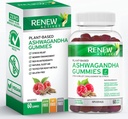 Renove Actives Ashwagandha 100MG por 4 chicletes – Memória, Foco & Energia Boost – tradicionalmente usado como um tônico rejuvenescedor – Vegan, Herbal Adaptogen – Made in Canada – 60 chicletes