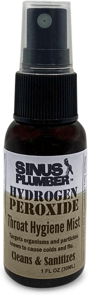 Sinus Pluter Hidrogen Peroxid Sore Gât Spray curata, calmeaza si protejeaza, Rece si Flu Formula
