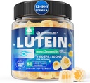 Sugar Free Lutein 20mg 40mg ja Zeaxanthin Gummies silmadele Omega 3 (EPA 190mg & DHA 80mg), Lutein Supplements Eye Vitamiinid Täidetud Gummies Plus Bilberry, Goji Berry & Saffron, Vegan - 60 Count