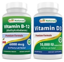 Best Naturals Vitamin B12 6000 mcg & Vitamin D3 10000 IU