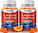 L Arginine 1000mg Supplement Beet Root Gummies - Double Strength, Energy Boost, Circulation Support and Stamina, Organic Chewable Beets Supplements for Men and Women, Vegan Gummy, Sugar-Free(2 Pack)