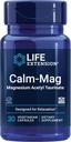 Extensión de vida Calm-Mag, Acetil taurinato de magnesio, Formula de xestión do estrés diario, soporta calma e relaxación, Gluten-Free, Non-GMO, Vegetarian, 30 cápsulas