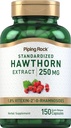 (原始内容存档于2018-09-21). Piping Rock Hawthorn Berry Capsules | 250mg | 150 pills | Herb Excret Supplement | 非GMO, Gluten Free