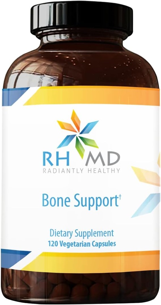 RHMD Knochen-Unterstützung Ergänzung hoch absorbierbare Nährstoffe Calcium Malat, Magnesium, Zink Bisglycinat Chelat, Vitamine D + K - Non-GMO, Soy Free(120 vegetarische Kapseln)