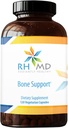 RHMD Bone Implementació suplementari Highment Absorbible Nutients Calci, Magnesi, Zinc Biscidar Chelatelatelate, Vitades D + K - No- GMO, Soy Free(120rian Capules)