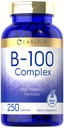 Carlyle B-100 Complex Vitamin | 250 Capsules | Non-GMO, Gluten Free Supplement