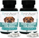 AminAvast Kidney Support Supplement for Dogs, 1000mg 2-Pack - Natural Kidney Function - 노화 Kidneys의 건강 및 활력 보조 - 쉽게 관리 - 60 Sprinkle 캡슐