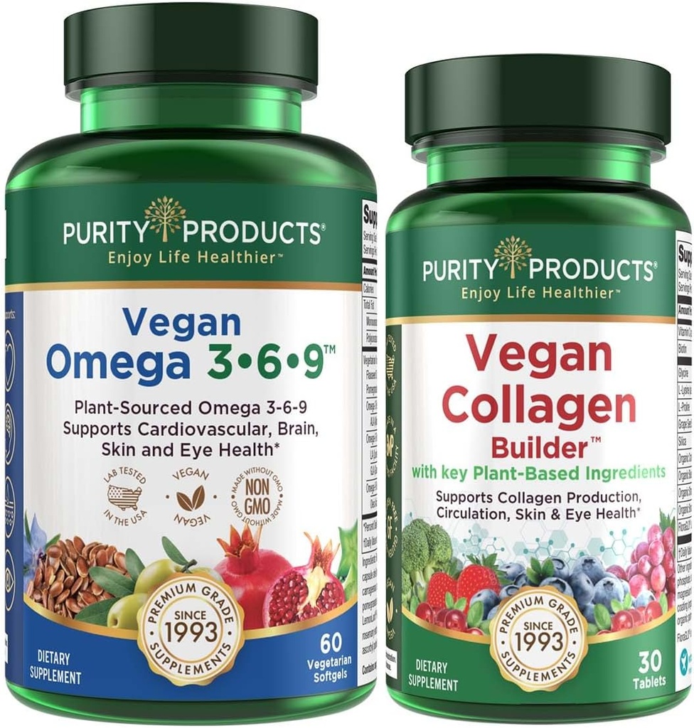 Produse de puritate Bundle - Vegan Omega 3-6-9 + Vegan Colagen Builder Omega 3-6-9 (