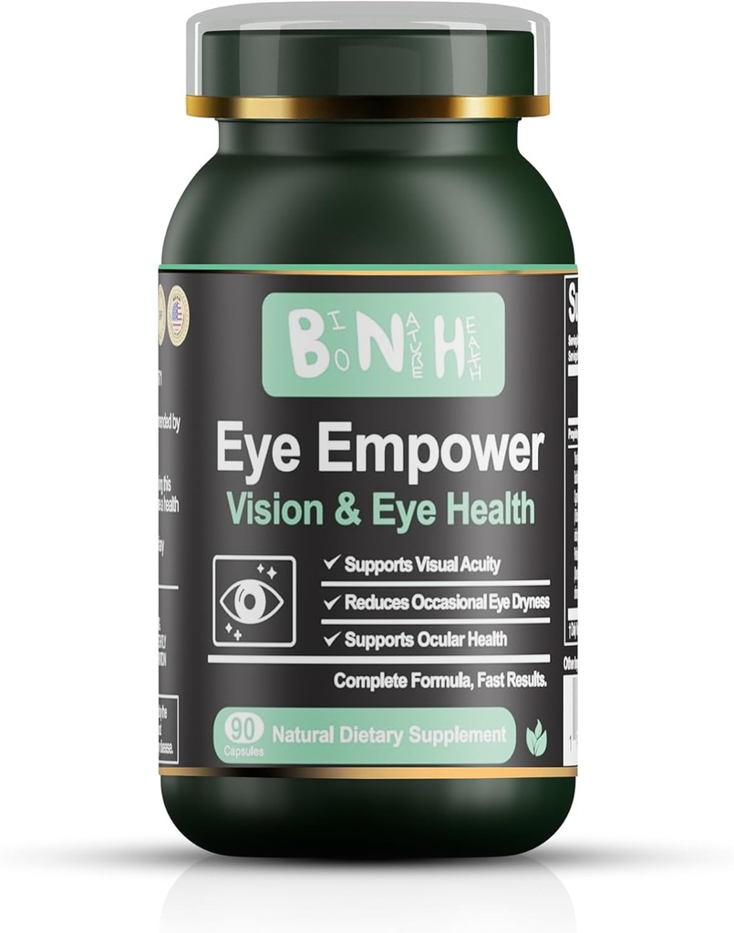Eye Empower - Mėlyna šviesa - Neryškus Vizija - Apsauga nuo sausos dirgintos itchy akis - Floaters - Nuovargis - Akių & Macular Support - Degeneracija - Įrodyta mityba - Tinklainės & Corneal - 90 Count